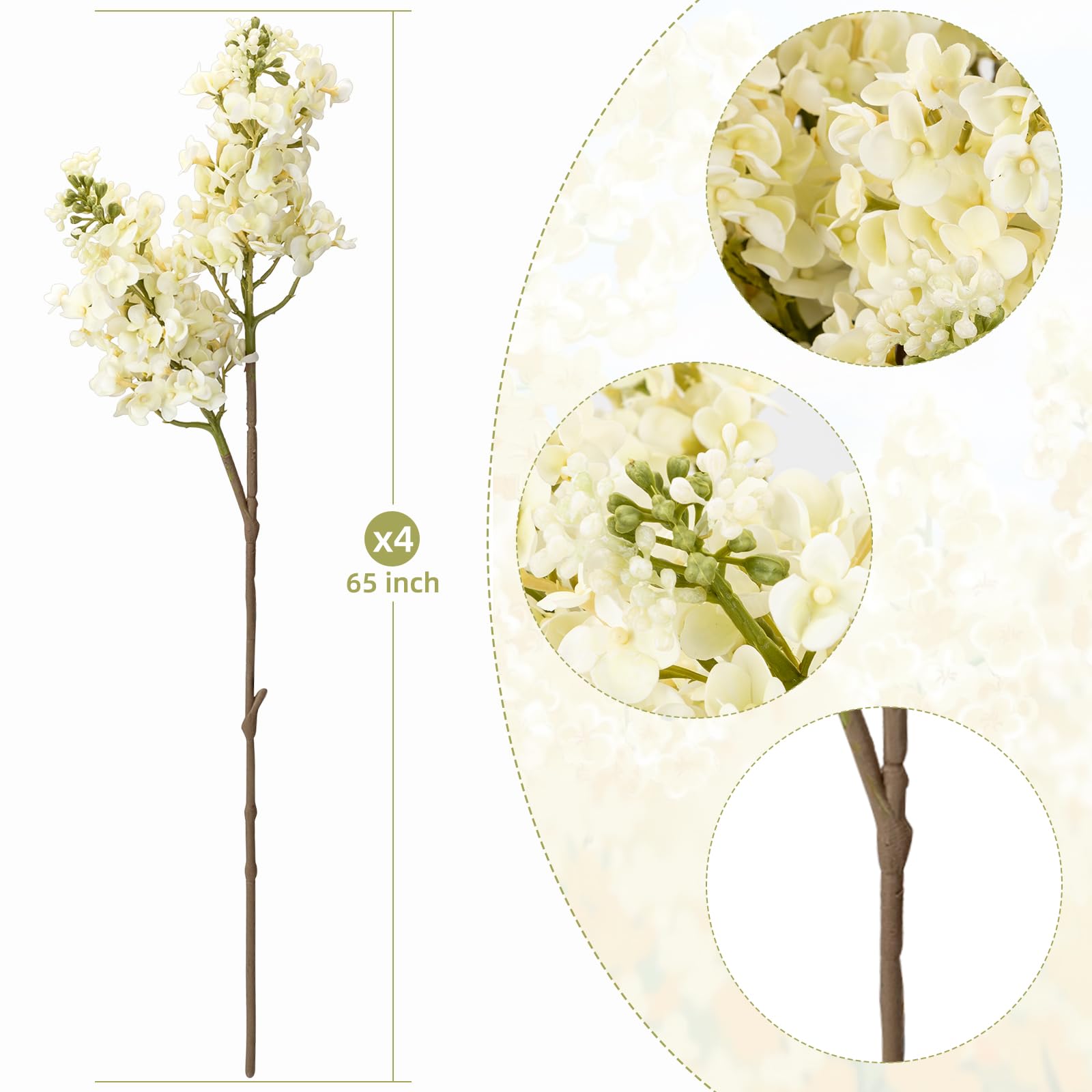 Close-up of textured white lilac petals by OBDXZHC.