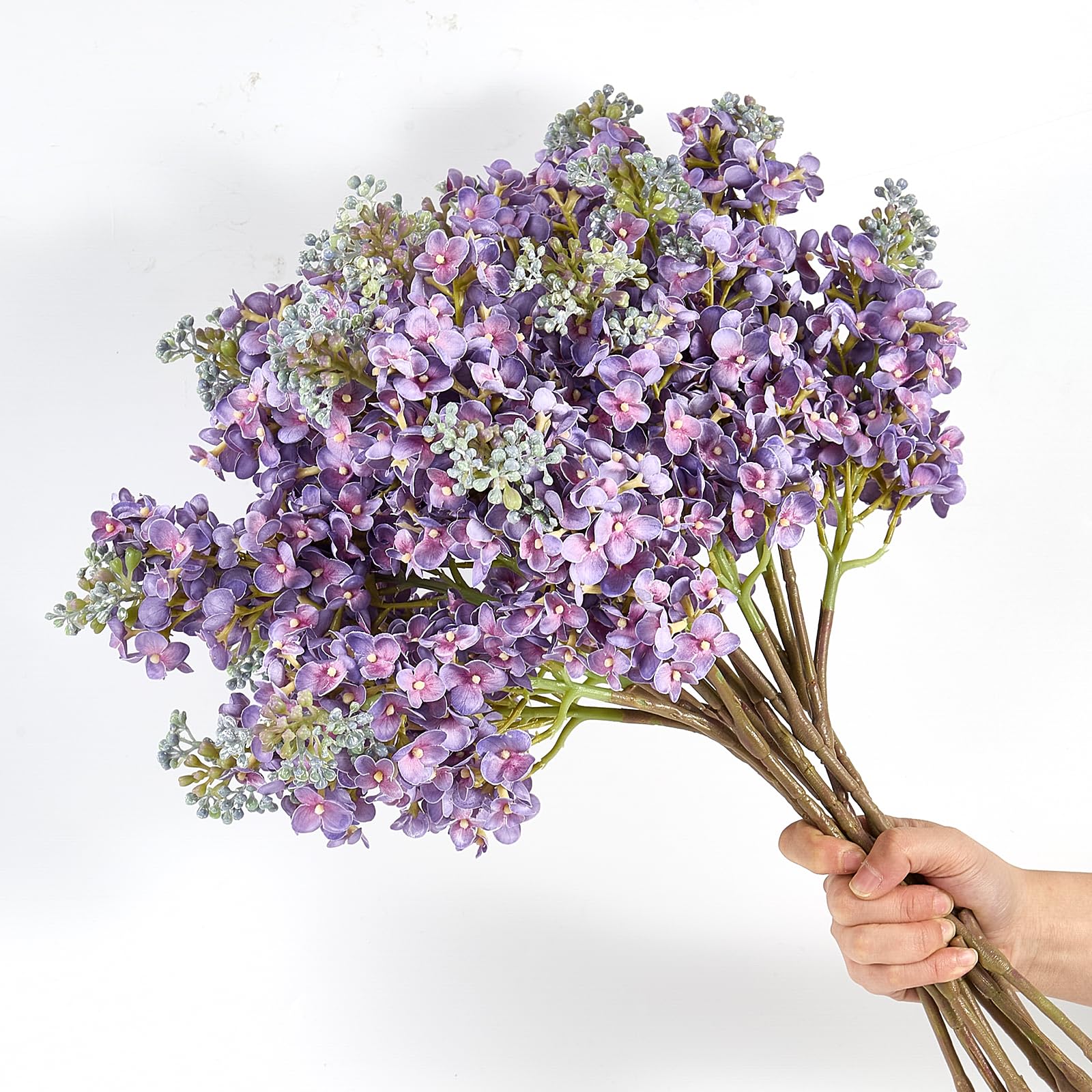 OBDXZHC four-stem lilac arrangement with two branches for centerpieces.