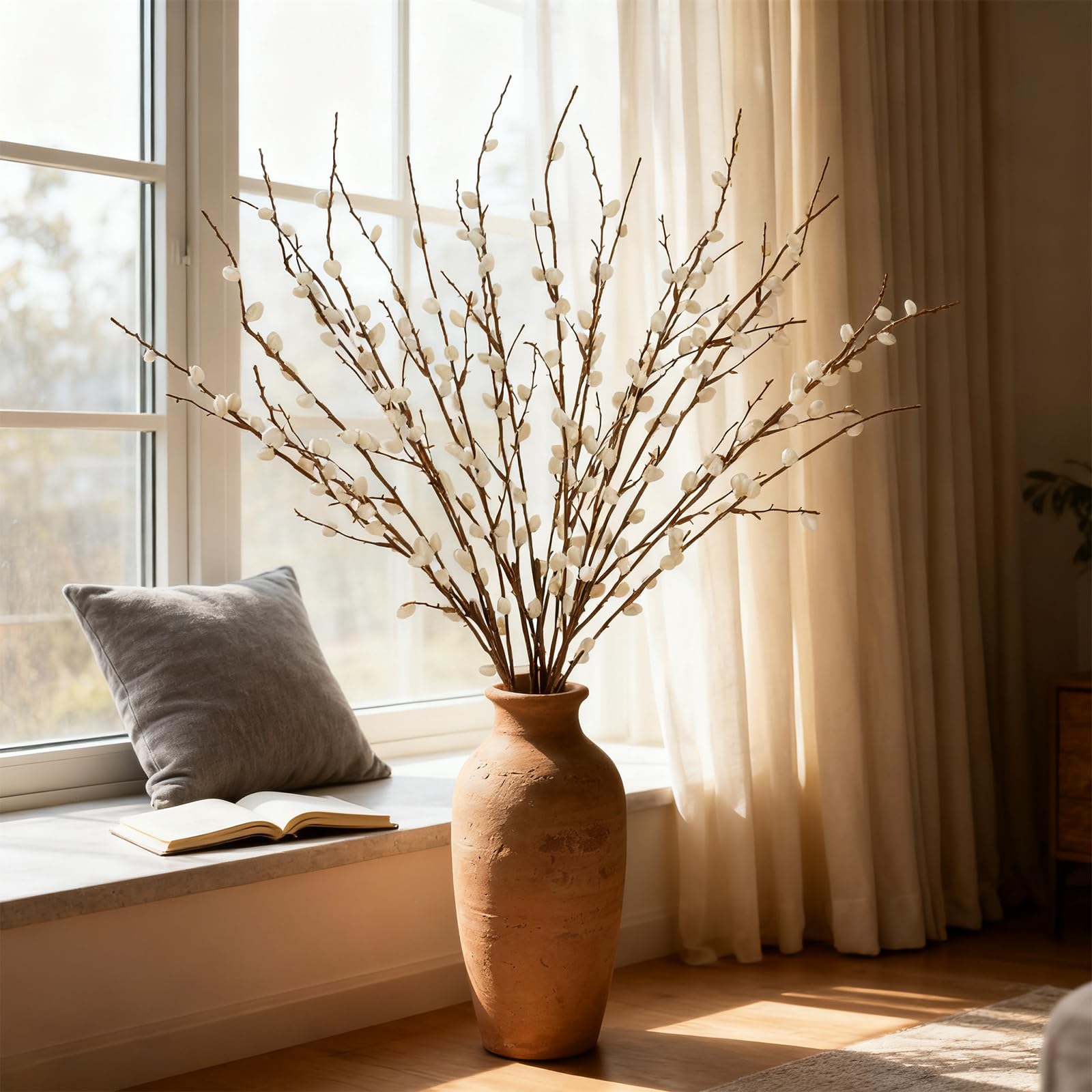 OBDXZHC realistic branches bend easily for flexible arrangement styling.