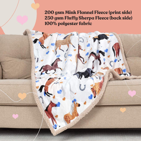 OBSI horse blanket for girls machine washable care simplifies cleaning.