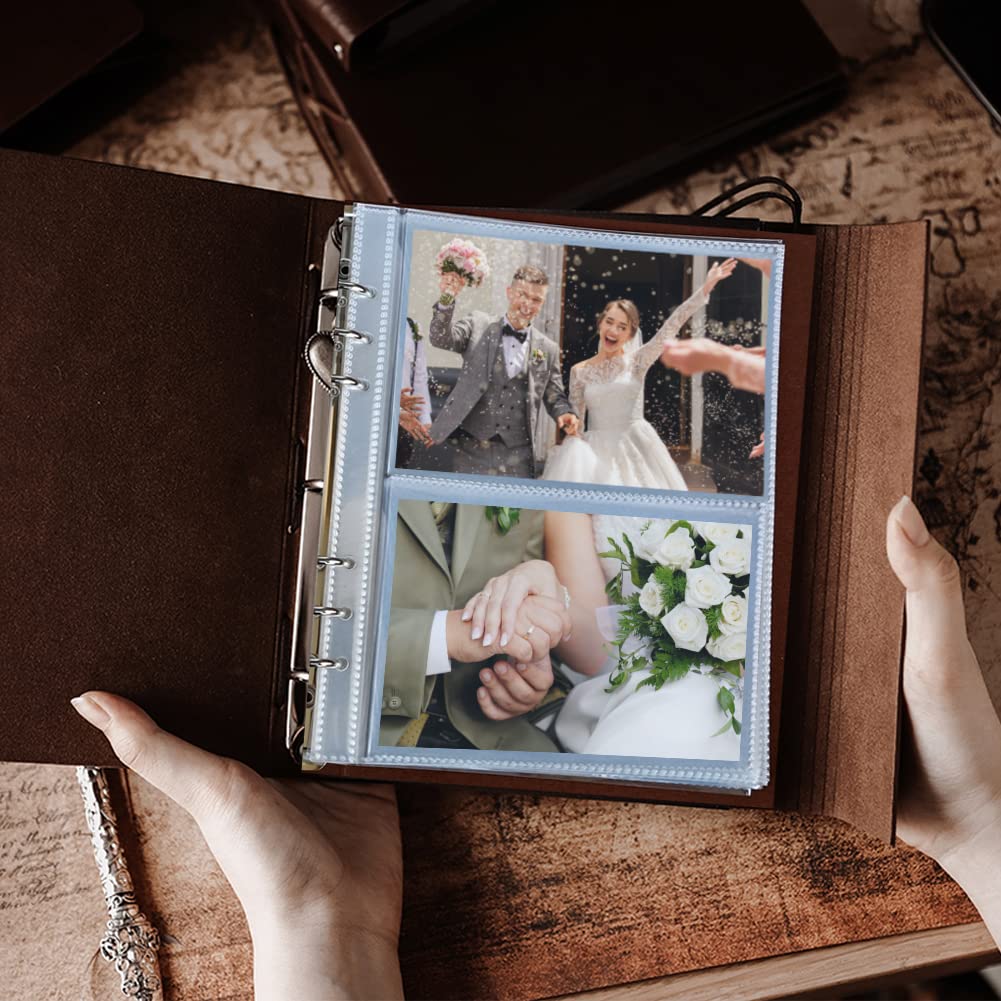 OBTAIN open 4x6 layout on clear PVC pages preserves photos