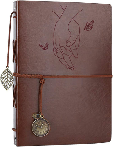 OBTAIN Photo Album leather cover closeup highlights durable craft for lasting memories