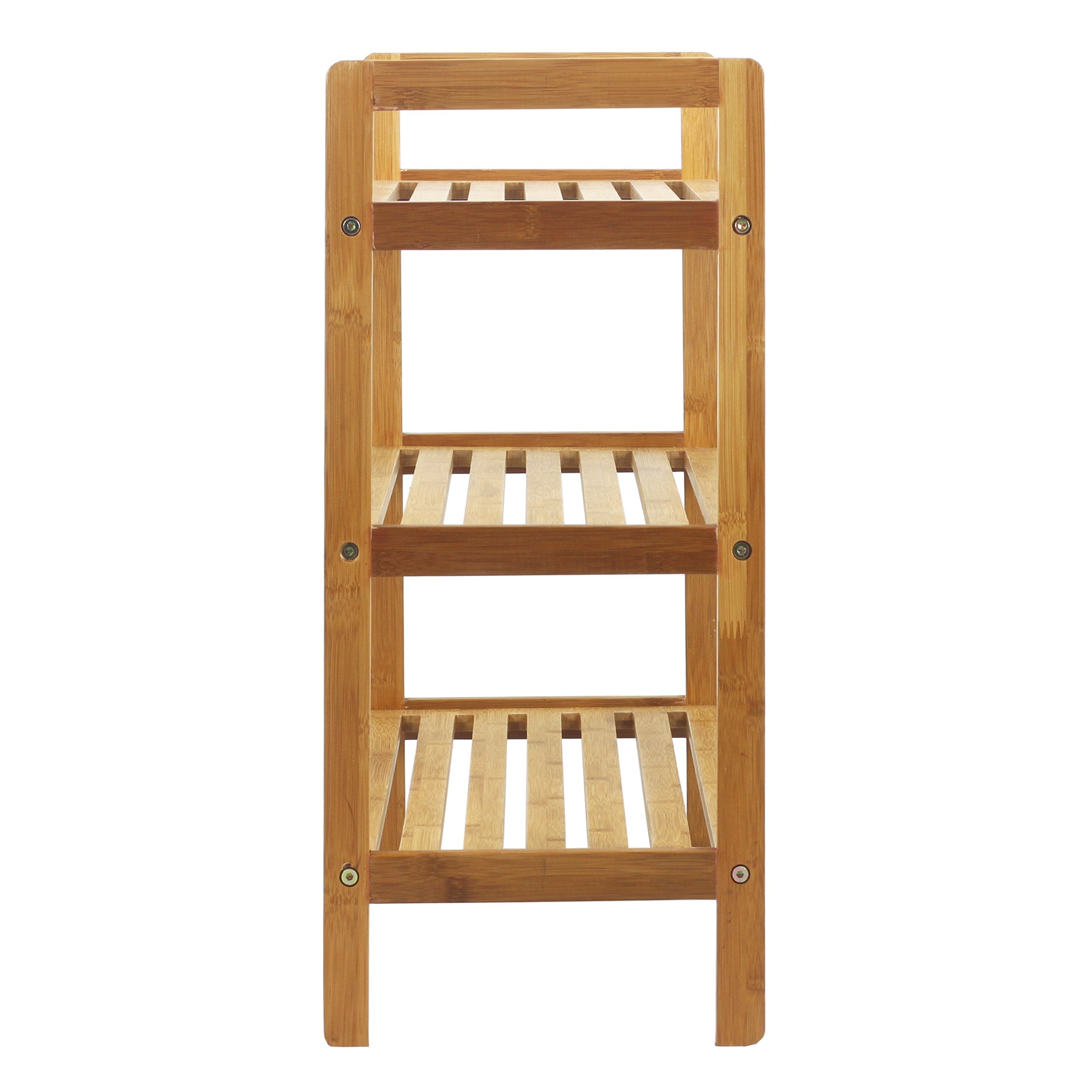 Oceanstar Bamboo Shoe Rack open slats promote air flow to reduce odor.