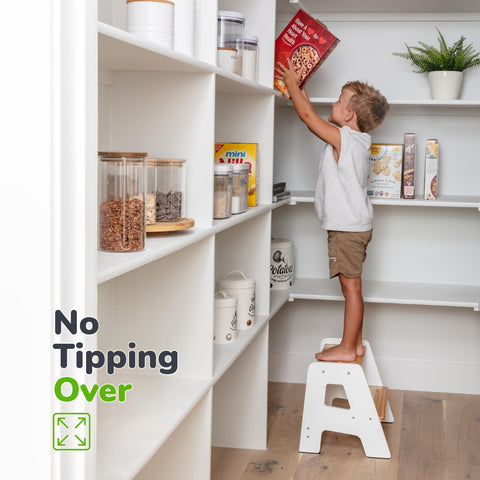 OCODILE 2-Step Stool designed for indoor use with versatile style in bathrooms and kitchens.