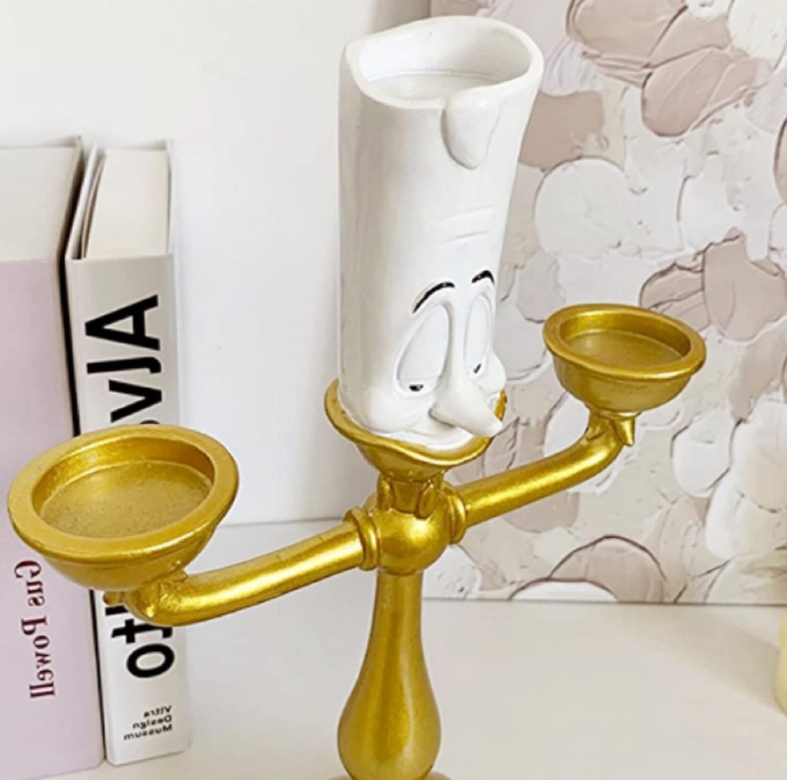 ocpcrn Beauty and the Beast candelabra adds subtle glow to dining room settings