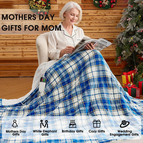 OCTROT heated throw suitable for bed, couch, or office use