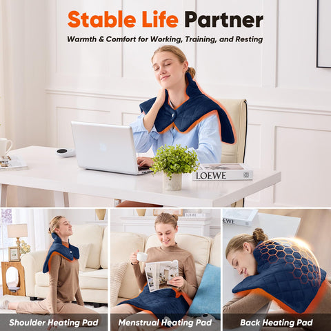 OCTROT heating pad features 9 heat settings for customizable comfort
