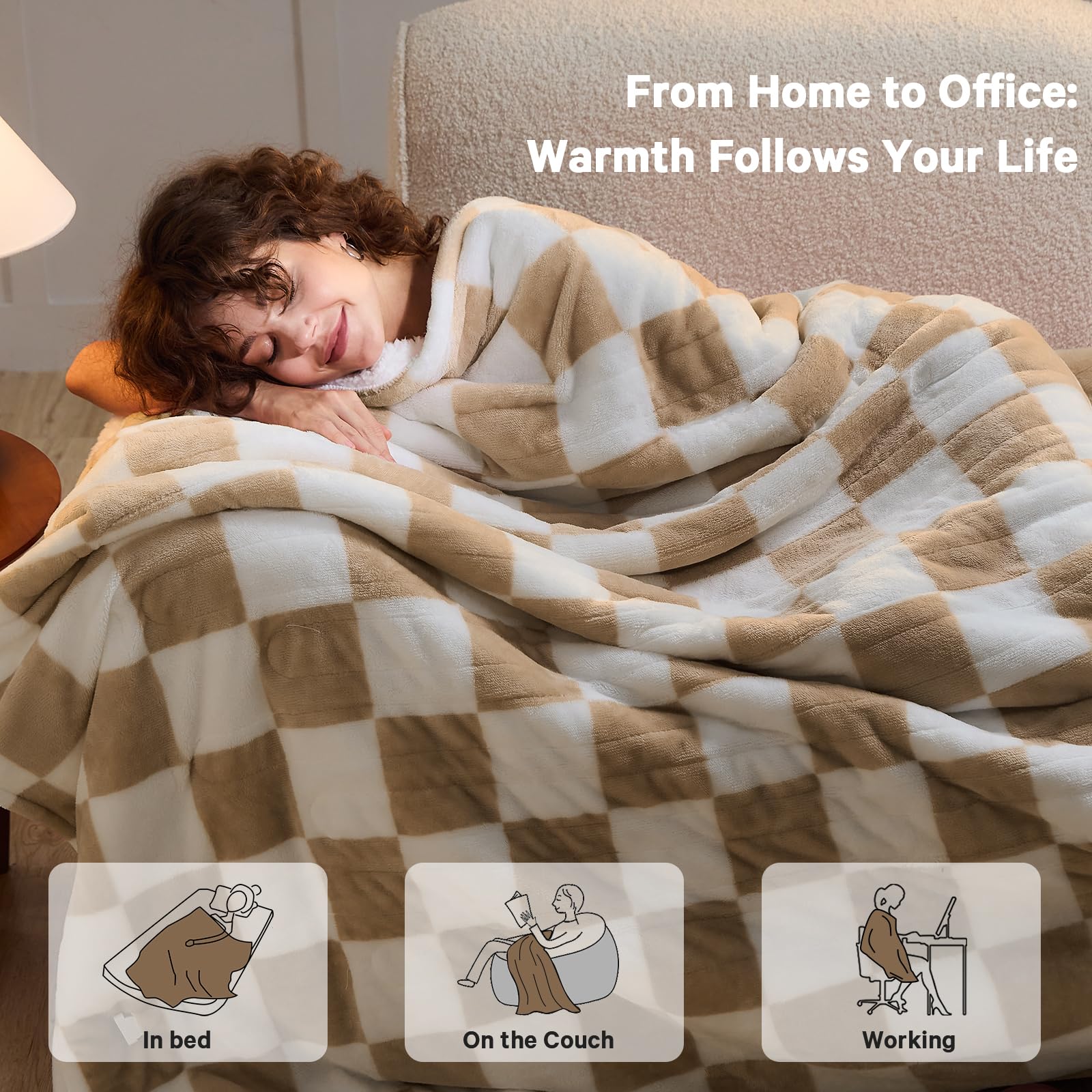 OCTROT warm checkered decor that blends with any room.