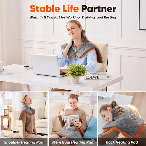OCTROT weighted heating pad showing diamond grid pattern for stable bead distribution.