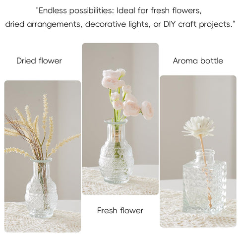 ODBCYWM compact vases ideal for coffee tables, mantels, and shelves.