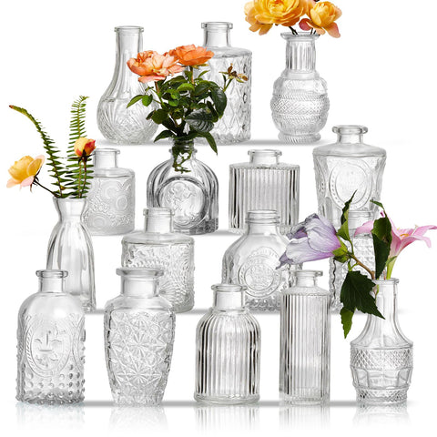 ODBCYWM Glass Bud Vase variant 1 showcases a crystal-clear single-stem display for elegant tables