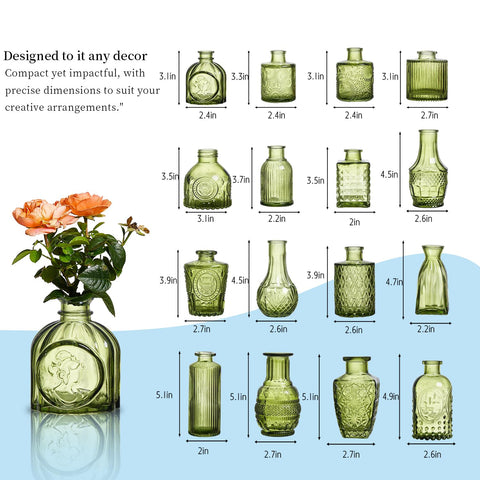 ODBCYWM bud vase ensemble adds tasteful décor accents to any room.