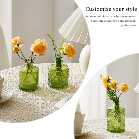 ODBCYWM vintage crystal vases catching light on a table setting.
