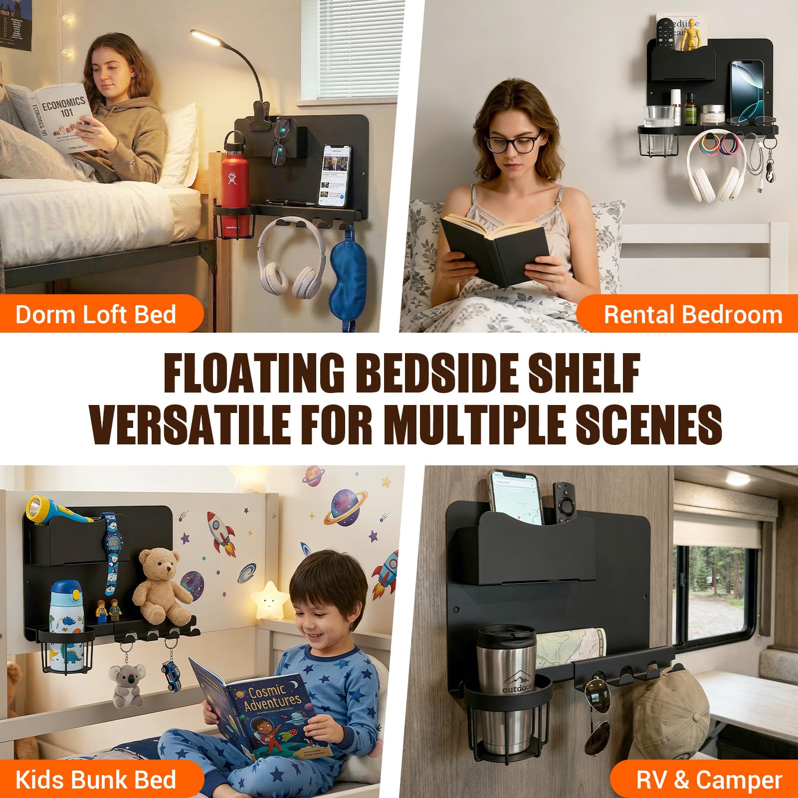 ODCPN small space bedside storage keeps essentials accessible