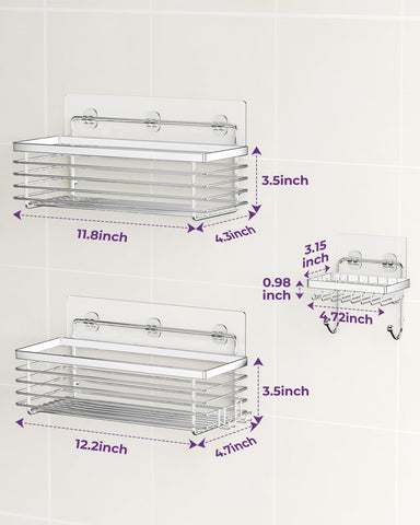 ODesign rustproof stainless-steel bathroom shelves offer durable storage in wet environments.