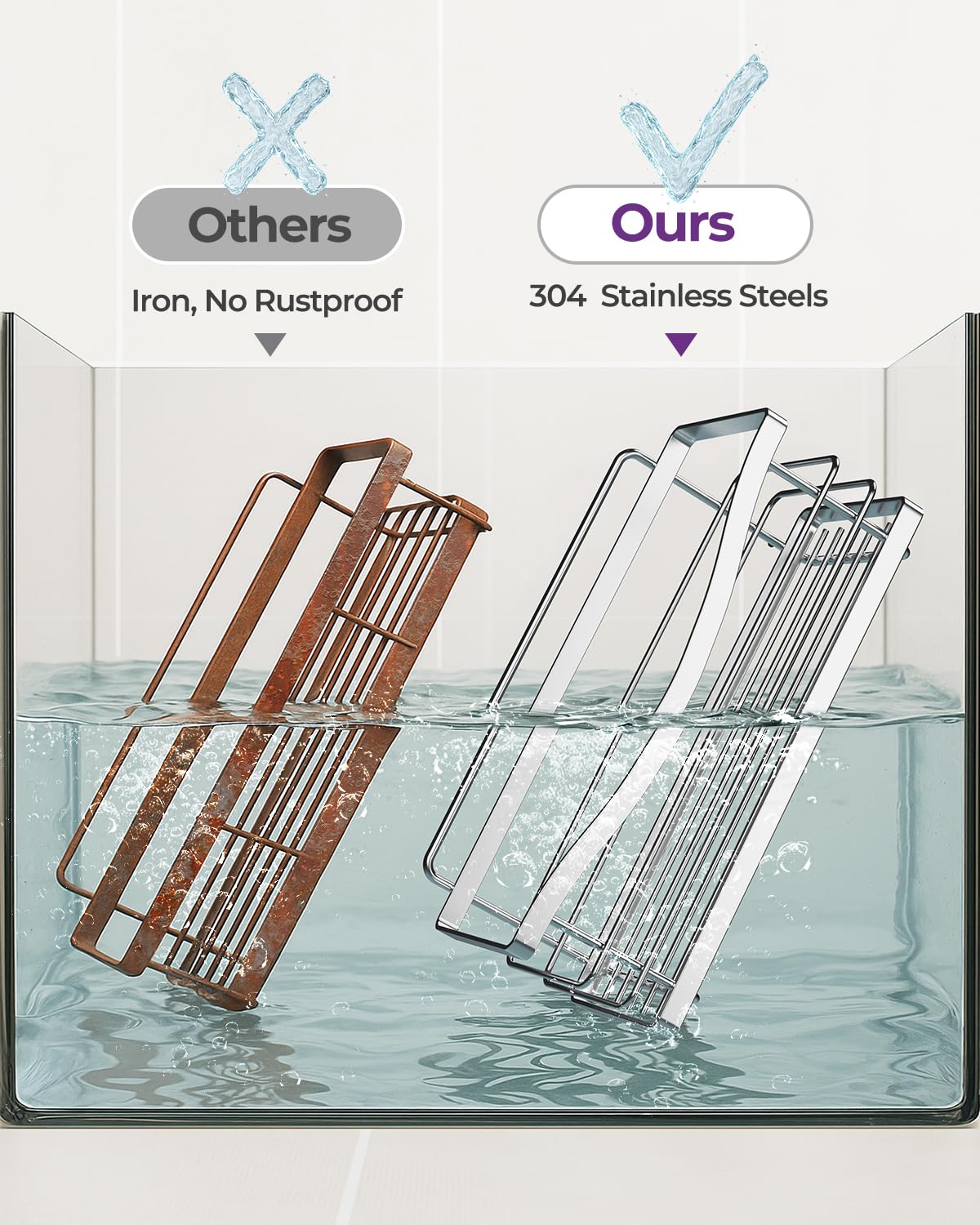 ODesign no-drill adhesive setup keeps walls intact while keeping items within reach.