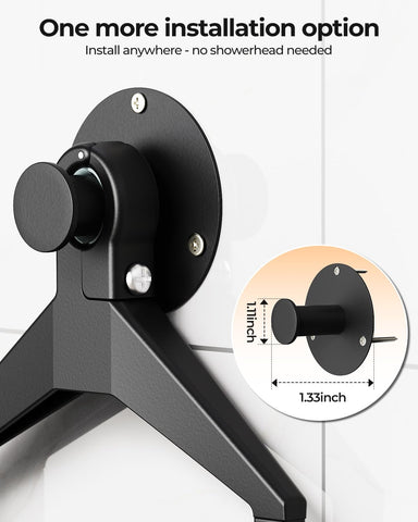 ODesign top screw-secured anti-skid design reduces movement in the shower.