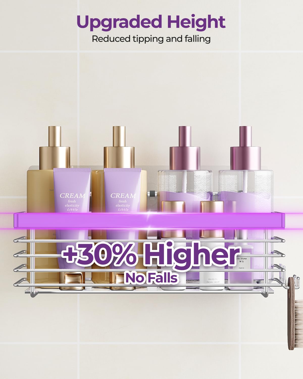 ODesign transparent adhesive design emphasizes invisible fit with modern bathroom decor.