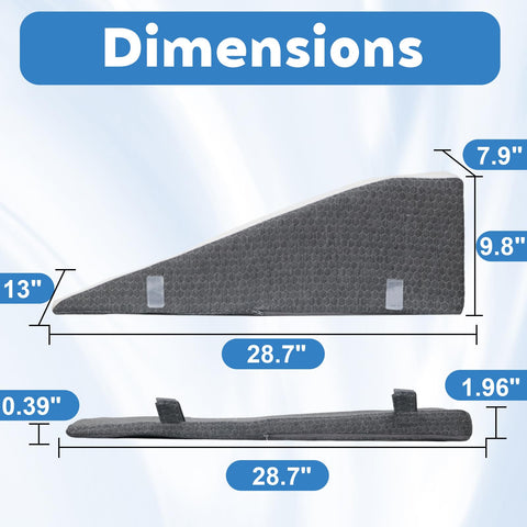 Odesoy Leg Elevation Pillow side view highlighting adjustable height for customized support.
