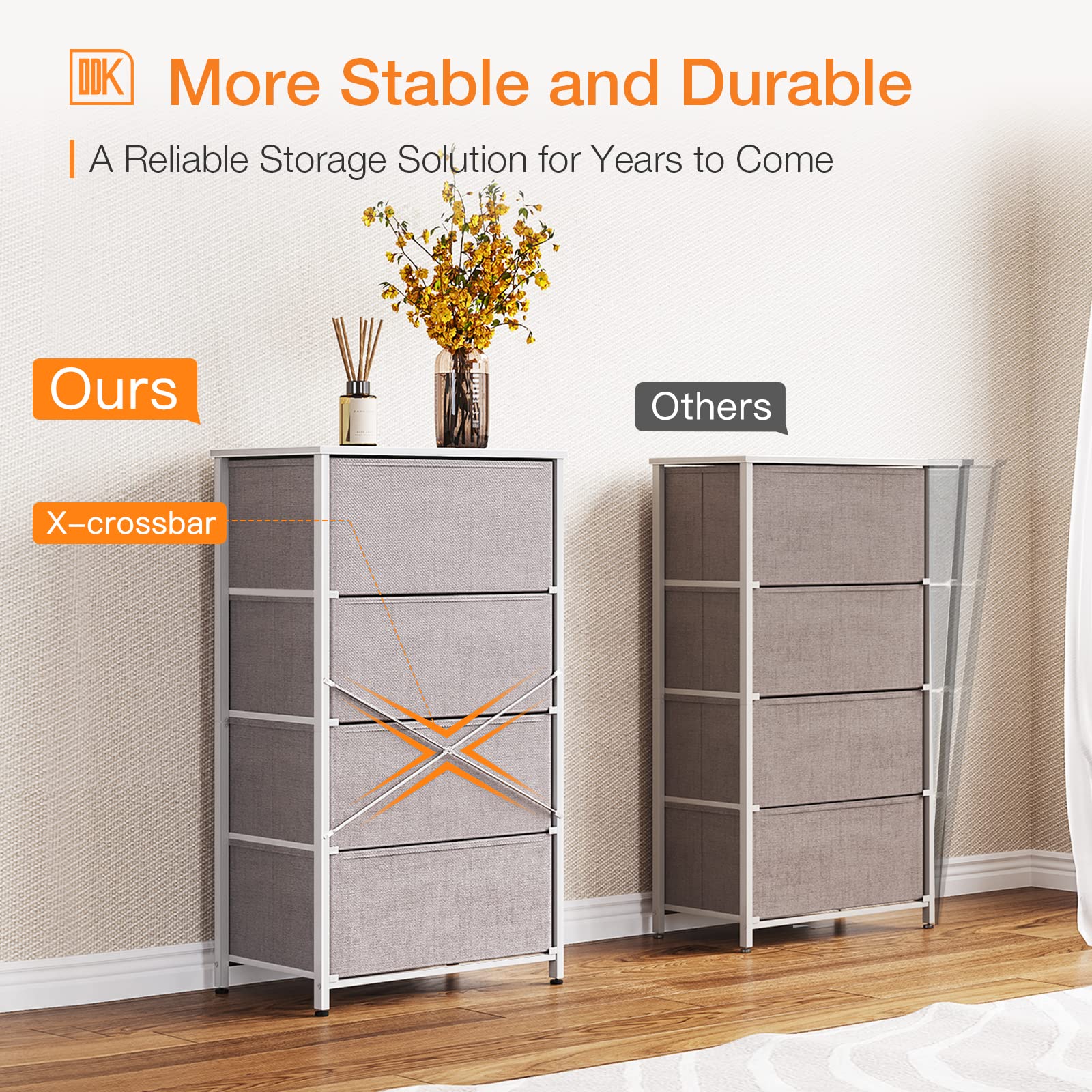 ODK space-saving design helps organize clothing and accessories.