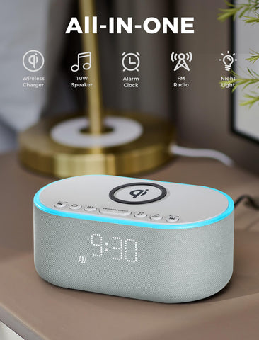 Odokee Cloud Blue Clock wireless charging surface for quick device power-up