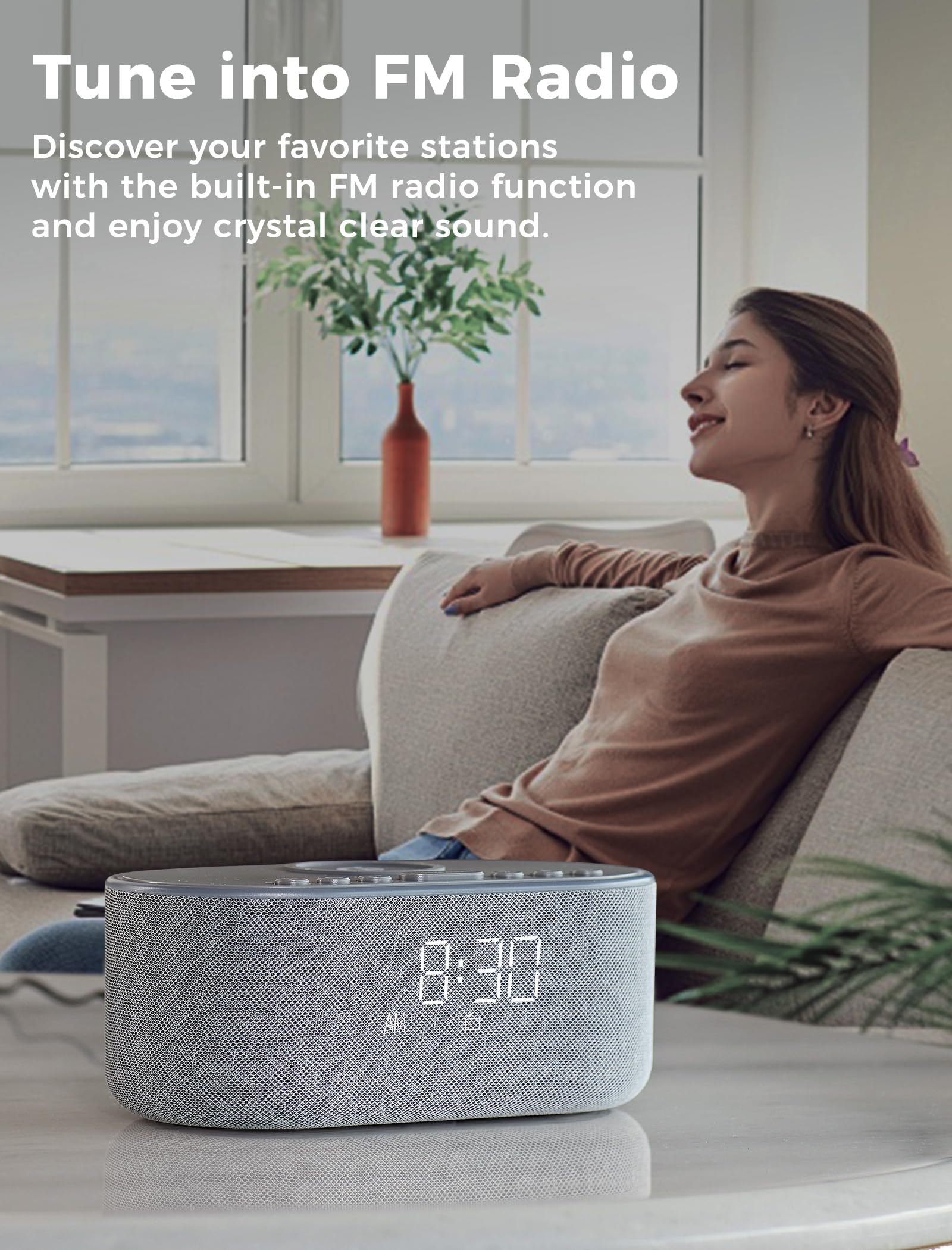 Odokee dimmable display bedside setup for comfortable nighttime viewing.
