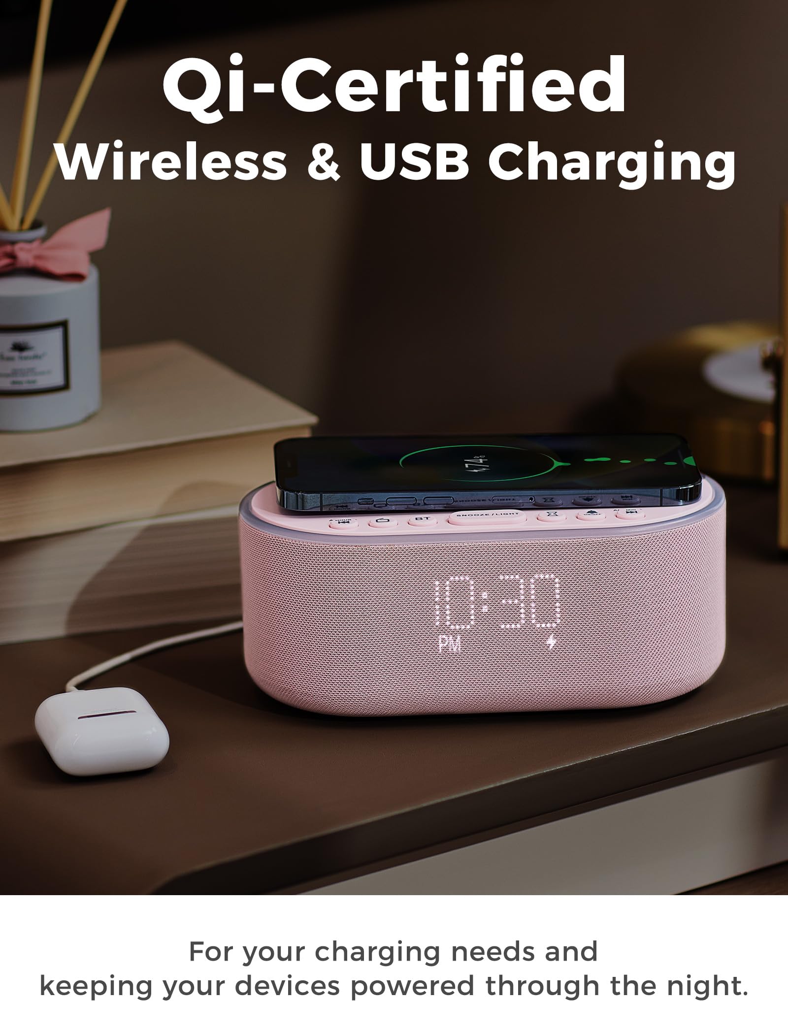Odokee 10W stereo Bluetooth speaker delivers clear, room-filling sound.