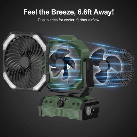 Odoland fan offers 90°/45° swing for wide room coverage.