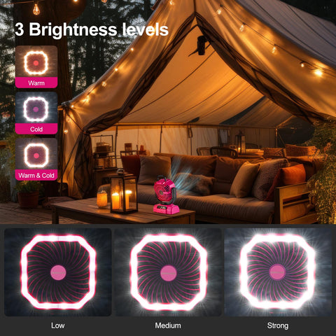 Odoland LED lantern mode offers three colors and adjustable brightness for customizable lighting.
