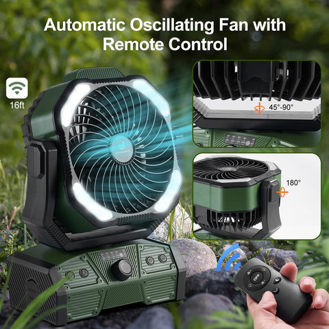 Odoland portable camping fan compact design for travel.