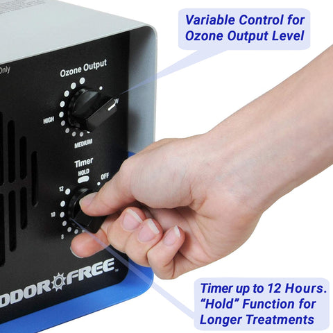 OdorFree Villa 3000 control panel highlights simple, precise settings for customized use.