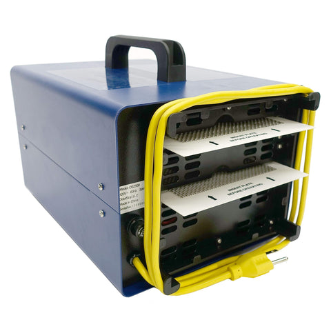 OdorStop OS2500UV operating display emphasizes adjustable ozone output for tailored purification