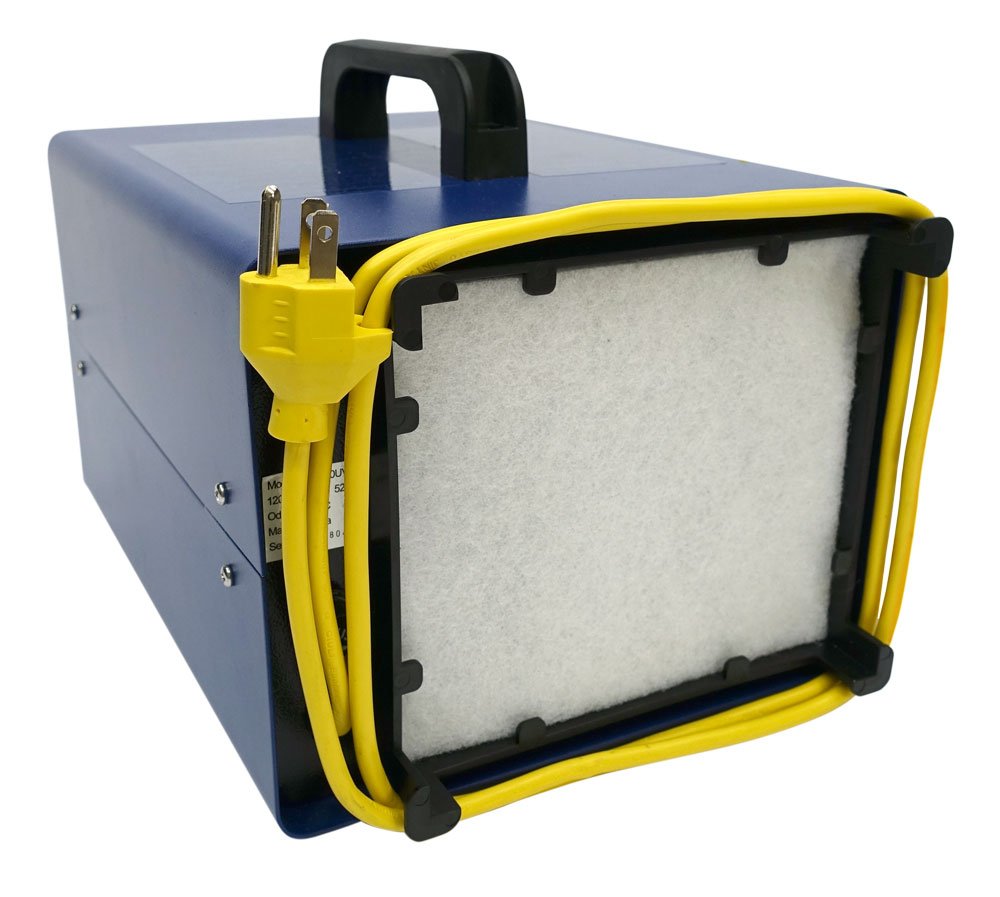 OdorStop OS3500UV side view showing compact footprint for large rooms.