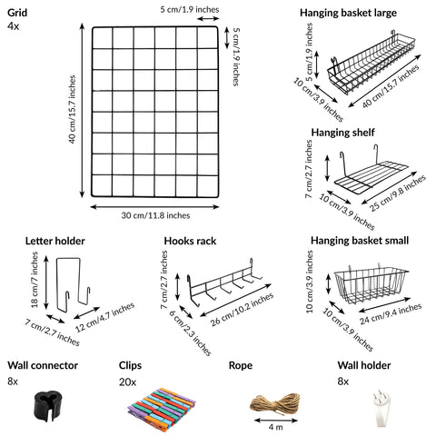 Odoxia grid panel with shelf offers decorative storage in living spaces.