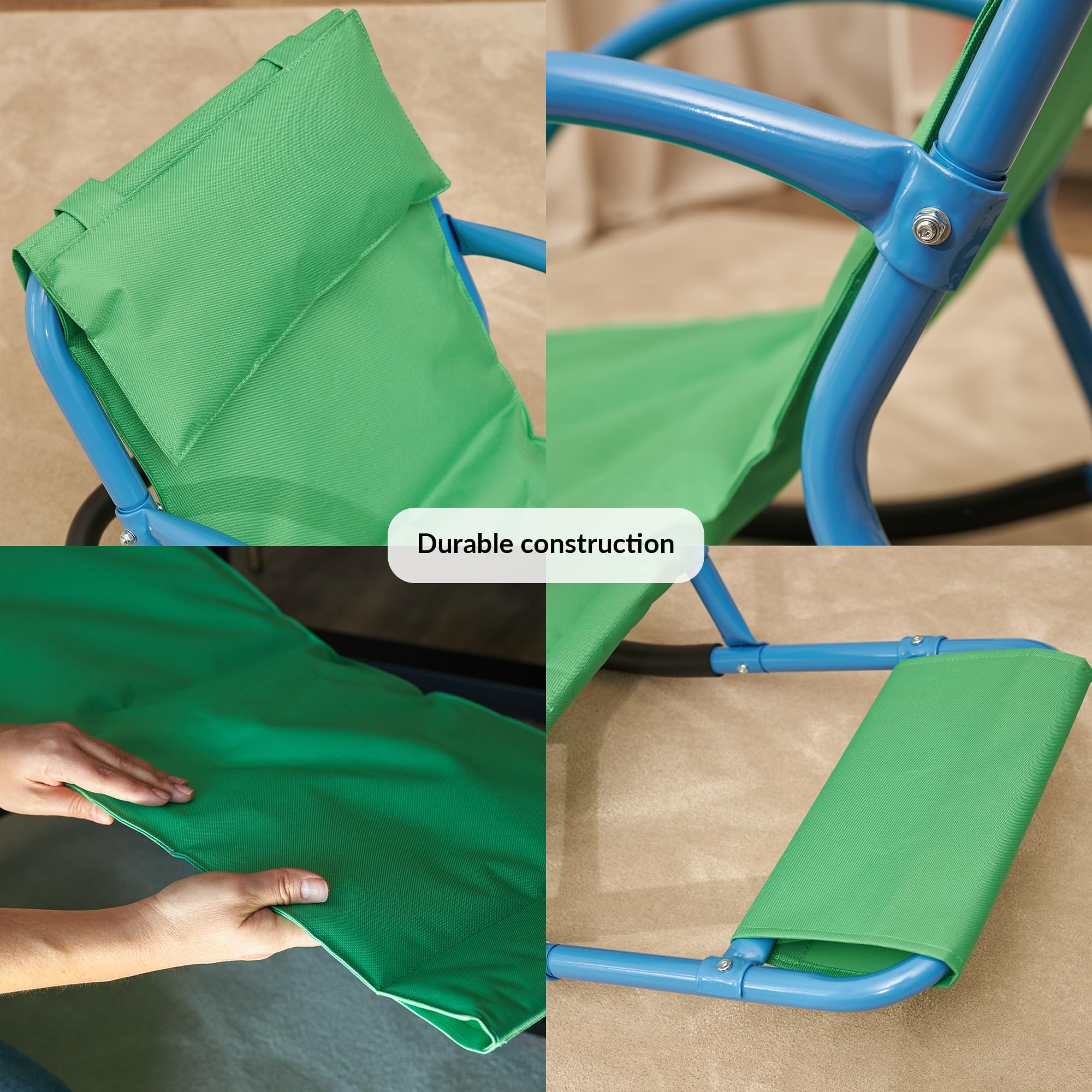 ODOXIA Kids Sensory Rocking Chair seat detail with sturdy materials