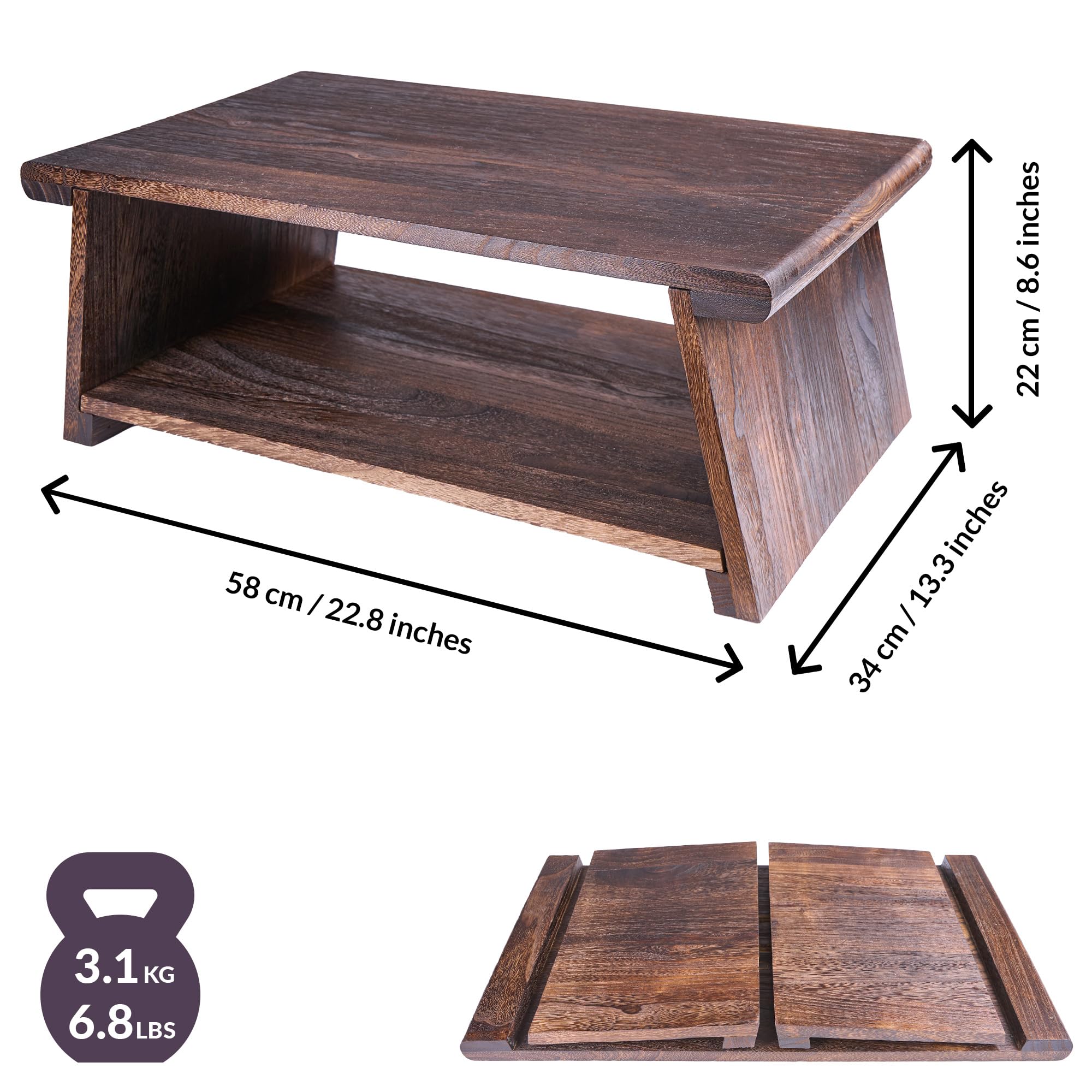 ODOXIA wood-folding-desk, portable surface with a sturdy foldable design.