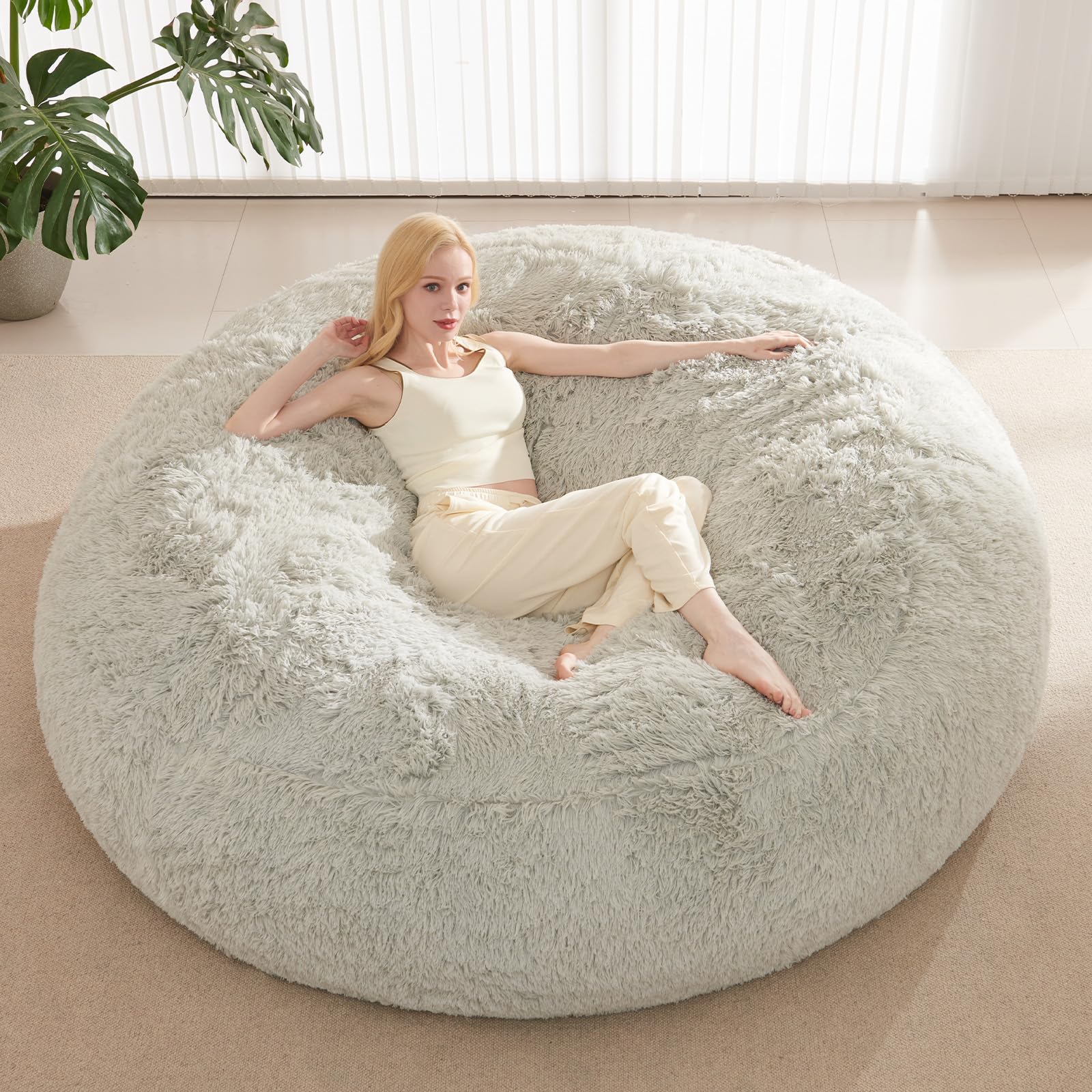 ODreamyDogs bean bag cover with waterproof faux fur for cozy lounging