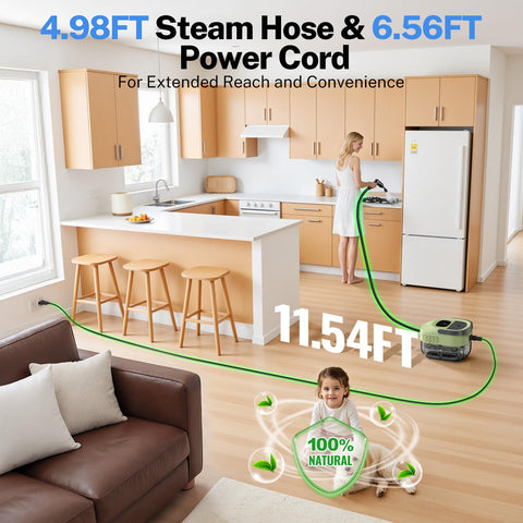 ODSD steam cleaner 3-bar pressure for tough grime