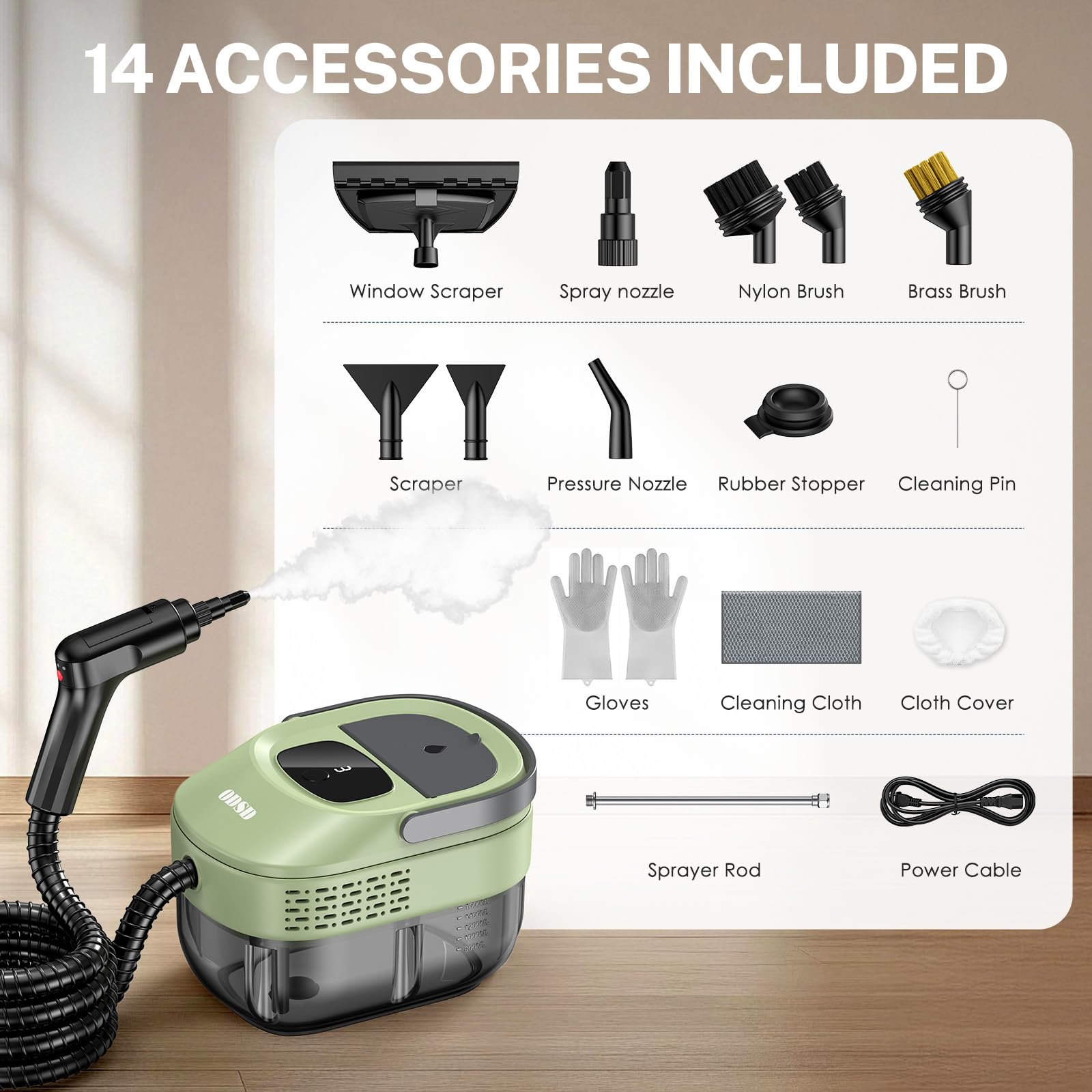 ODSD steam cleaner safe for pets and family