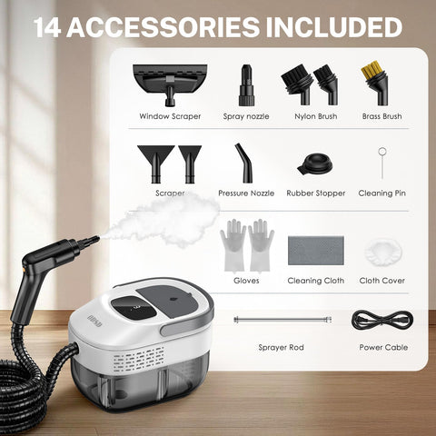 ODSD steam cleaner compact storage design fits tight spaces.