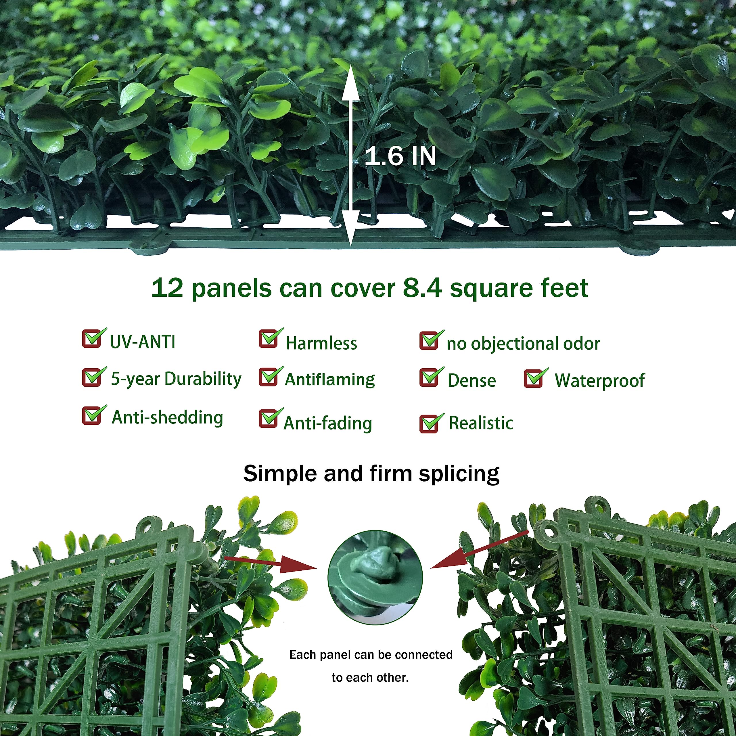 ODTORY boxwood panel closeup highlights dense leaves and 3D depth