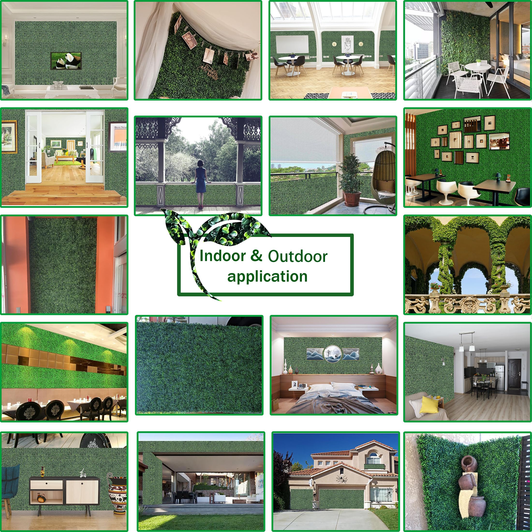 ODTORY boxwood panel outdoor installation withstands sun and weather