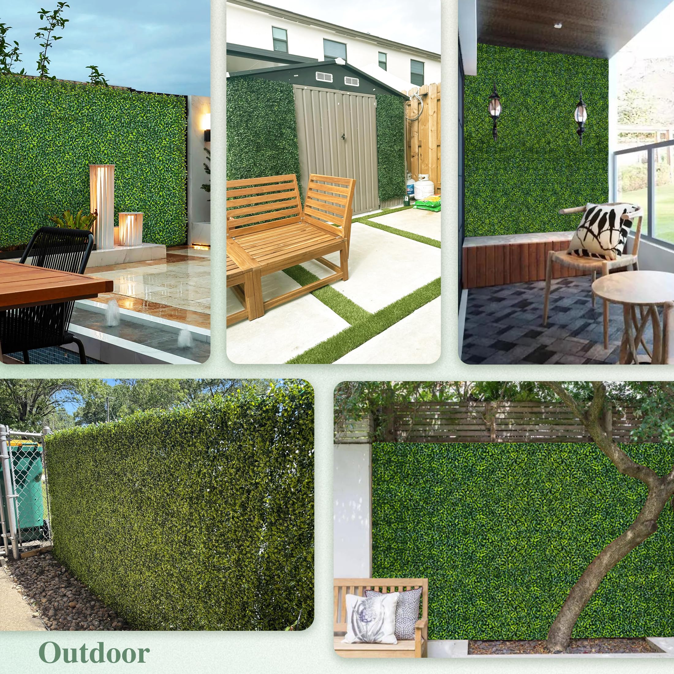 ODTORY Boxwood Roll Panel indoor wall accent for calm backdrop