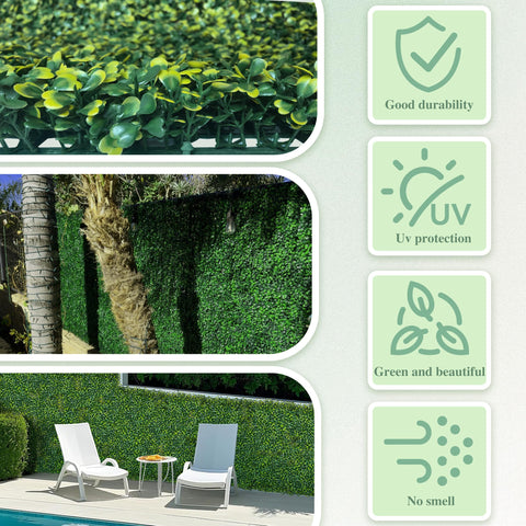 ODTORY Boxwood Roll Panel installed on a railing for quick privacy