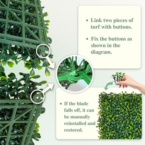 ODTORY Boxwood Roll Panel mounted on a wall for indoor greenery
