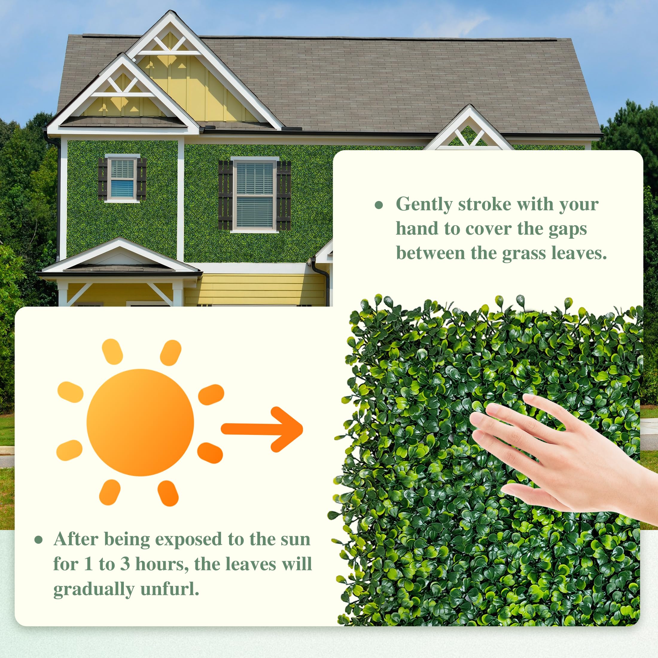 ODTORY Boxwood Roll Panel on outdoor fence enhances privacy