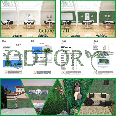 ODTORY UV-resistant grass wall panel offers year-round greenery