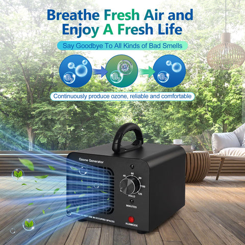 ODUOD 65000mg/h ozone generator in kitchen for strong smells