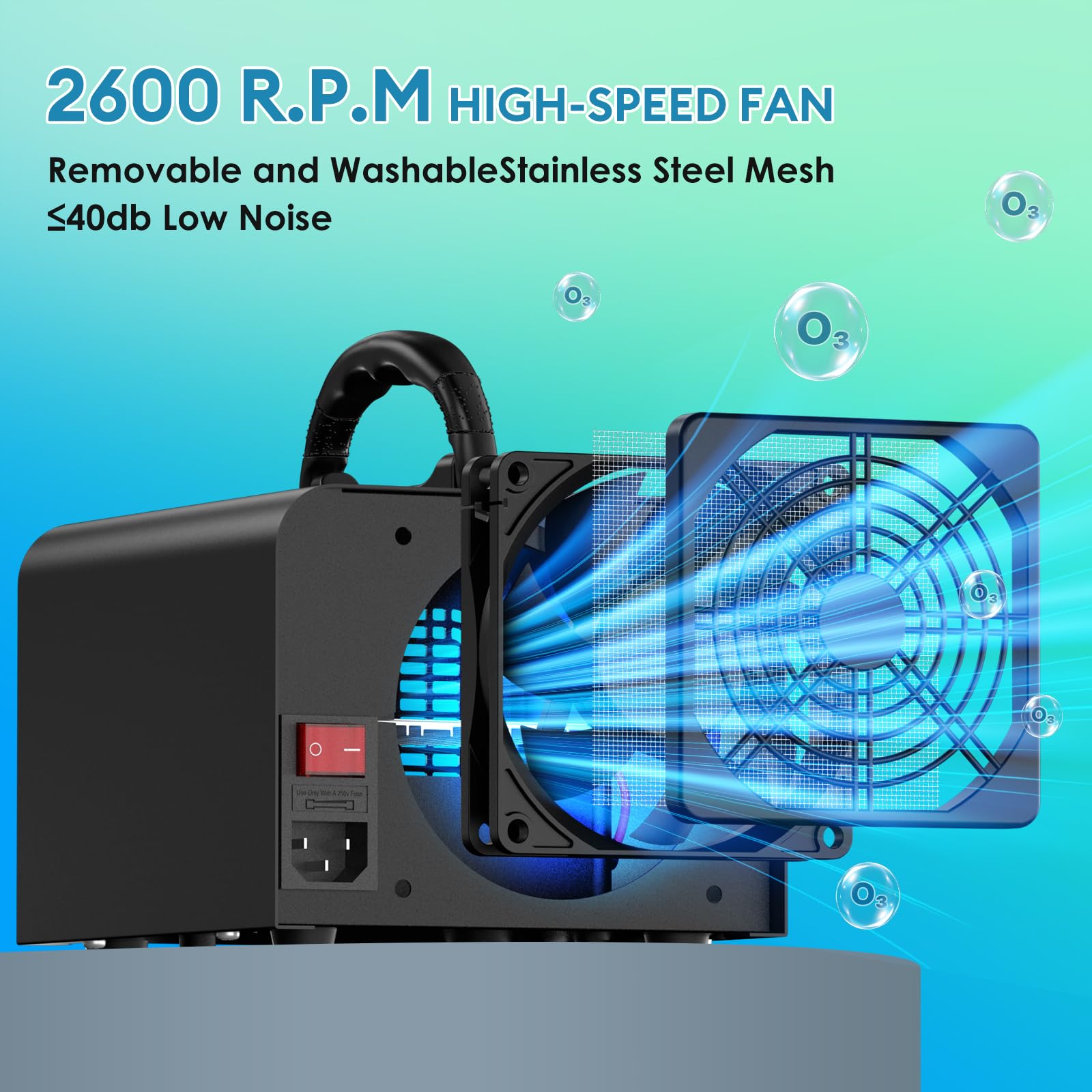 ODUOD 65000mg/h ozone generator in smoke-space treated area