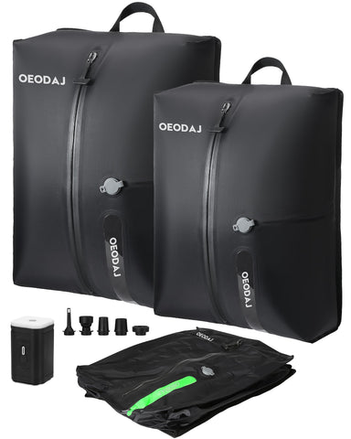OEODAJ travel vacuum bags with wireless pump ready to expand your carry-on space